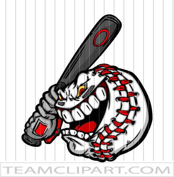 Clip Art Baseball Face, Easy to Edit Vector Images