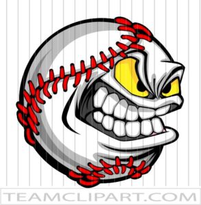 Cartoon Baseball Face | Easy to Edit Vector Images | EPS JPG and PNG