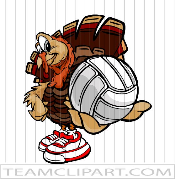 Funny cartoon thanksgiving turkey football player Vector Image