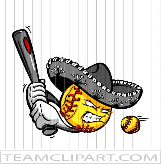 softball catcher cartoon