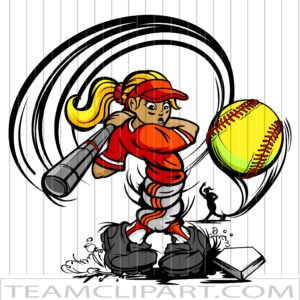 softball catcher cartoon