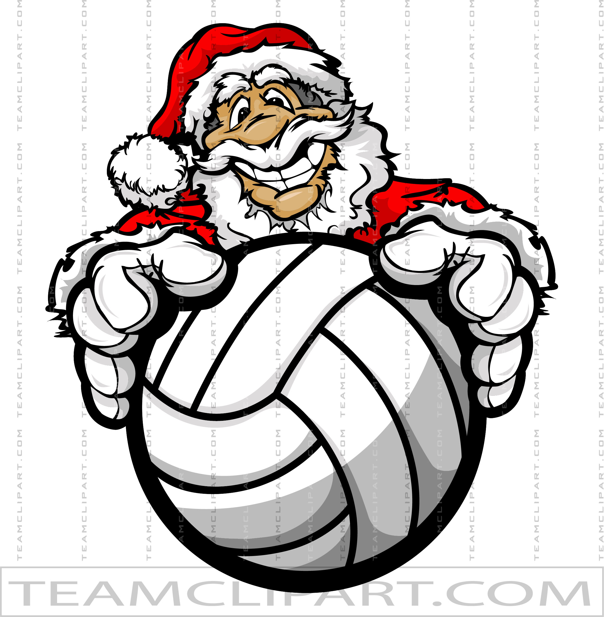 Santa Volleyball Vector | Quality Clipart Images | AI JPG EPS PNG