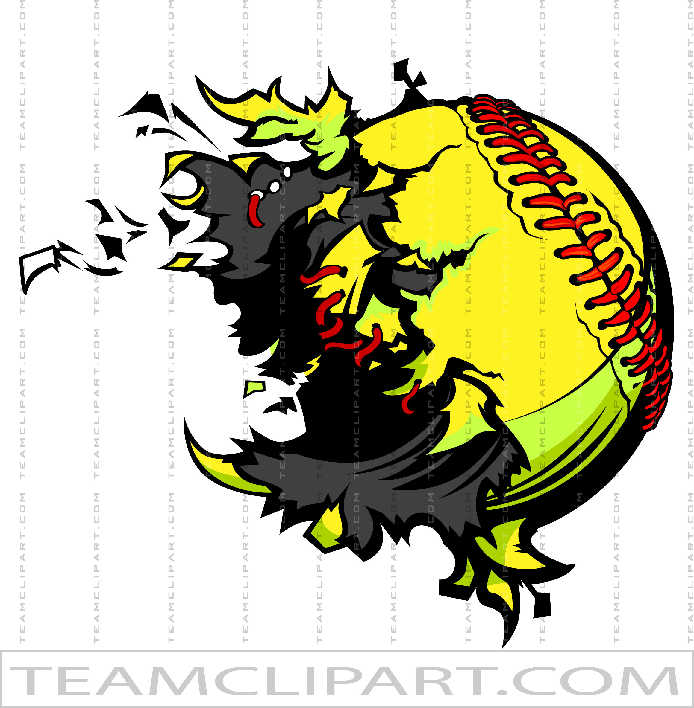 Softball Blast Clipart | Quality Clipart Images | AI JPG EPS PNG