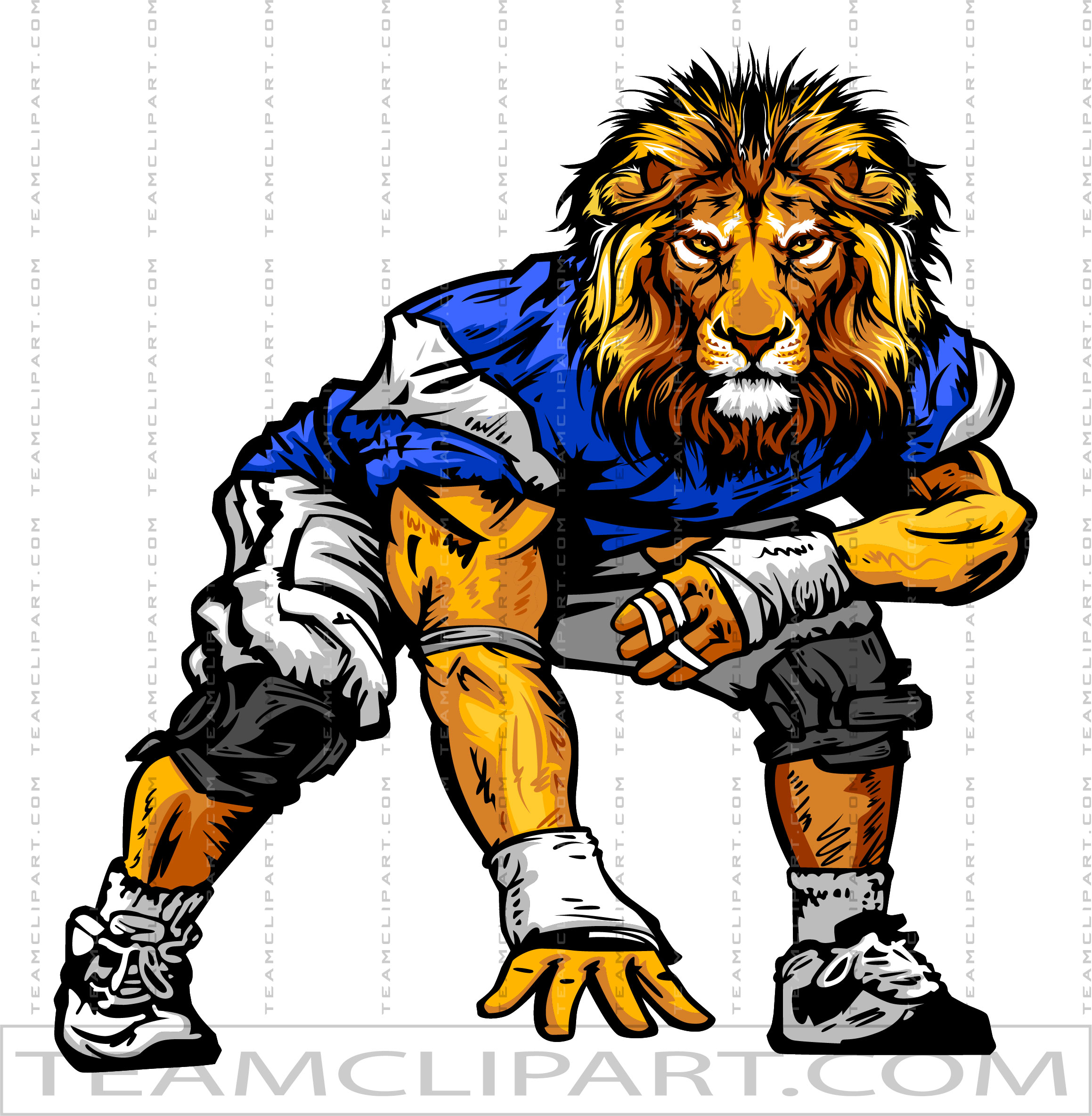 Lion Football Mascot | Vector Clip Art | AI JPG EPS PNG